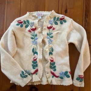 Vintage orvis 100% wool cardigan